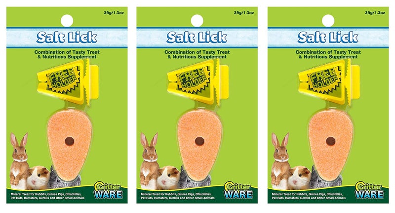 Ware Manufacturing 3 Pack of Carrot Salt Licks for Small Animals - Image 1